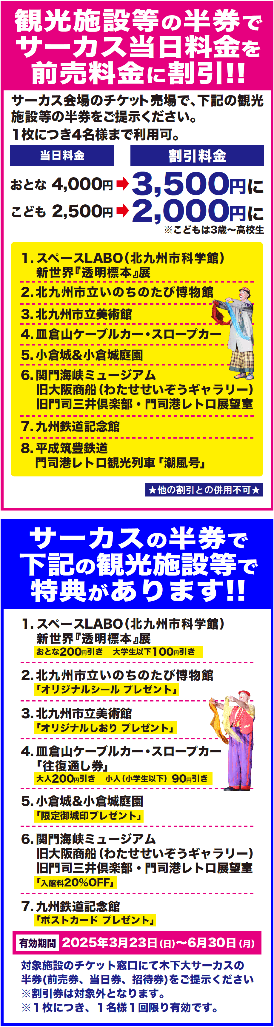 観光施設等との特別コラボ企画
